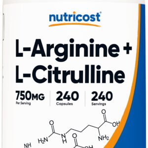 NUTRICOST L-ARGININE L-CITRULINE 750MG 120CAPS